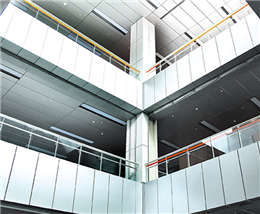 Indoor aluminum veneer ceiling and curtain wall